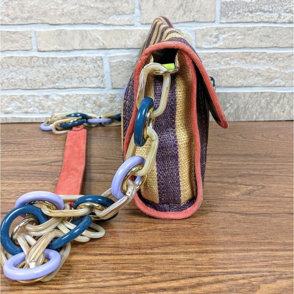 M MISSONI Raffia Crossbody Plastic Ring Strap - Picture 4 of 14
